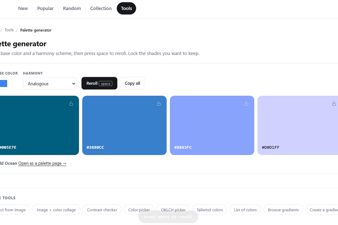 Free Palettes and Hex Codes